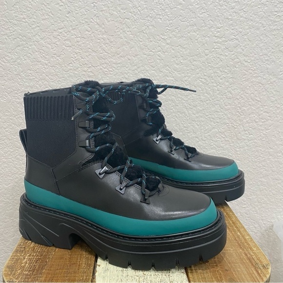 Marc Fisher LTD MLizuma Lugsole Leather Combat Boots Size 6.5 - Picture 5 of 10